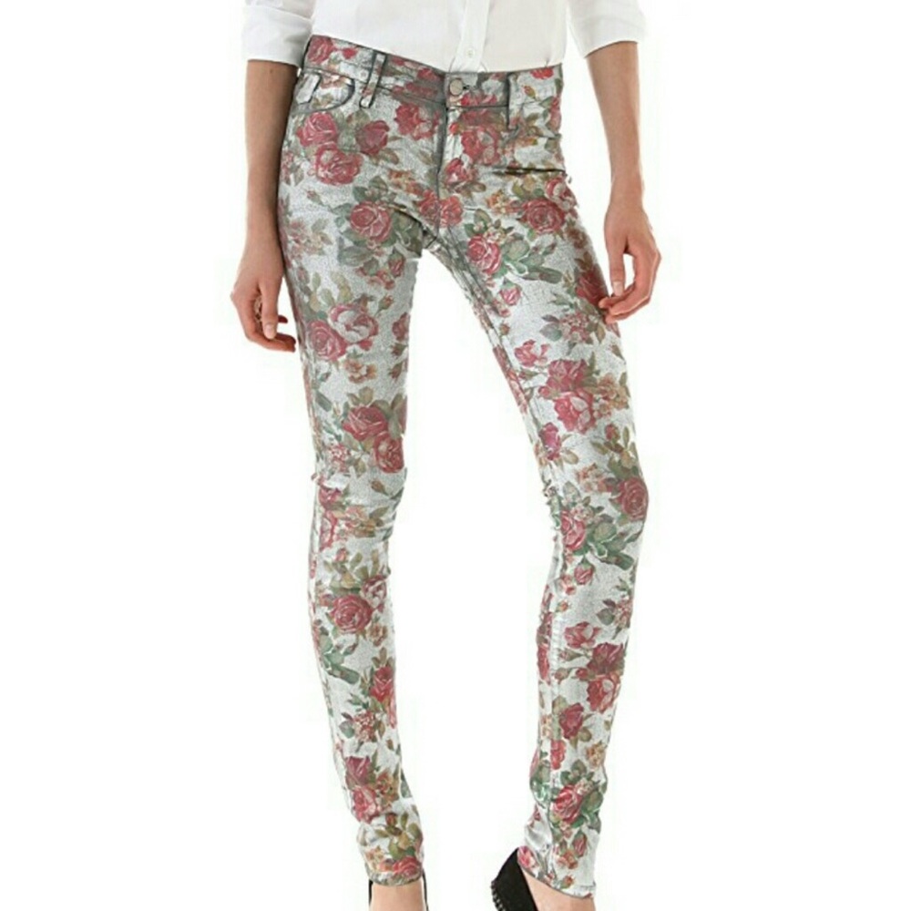 Goldsign floral jeans